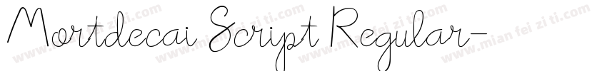 Mortdecai Script Regular字体转换